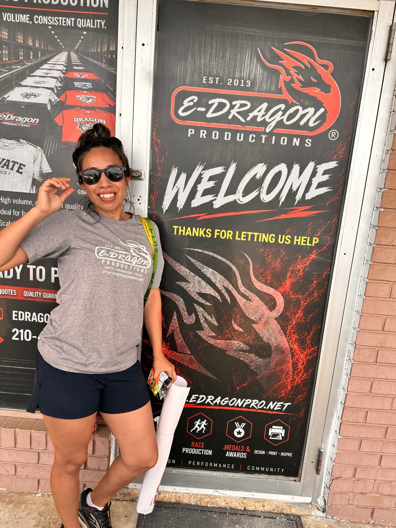 E-Dragon Productions team member at the shop